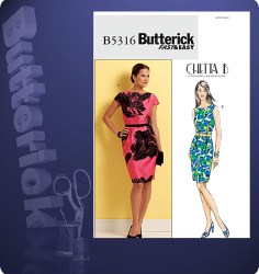 5316  Butterick SO EZ LINED FITTED SHORTER DRESS SLVS OR NOT PATTERN 14-20 or 6-12 Choice Uncut